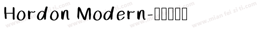 Hordon Modern字体转换